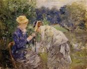 贝尔特 摩里索特 : Woman Picking Flowers